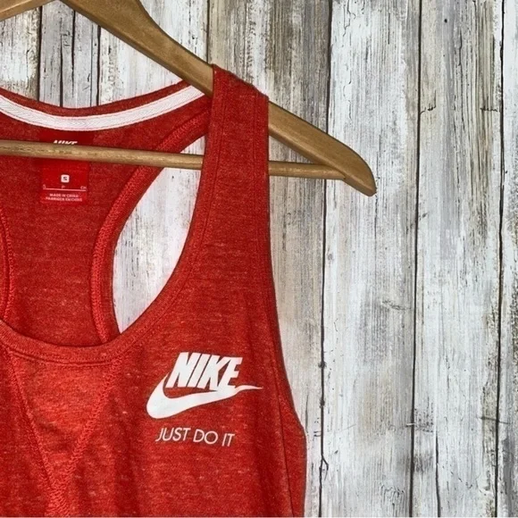 Nike Orange Heathered Tank - Picture 2 of 5